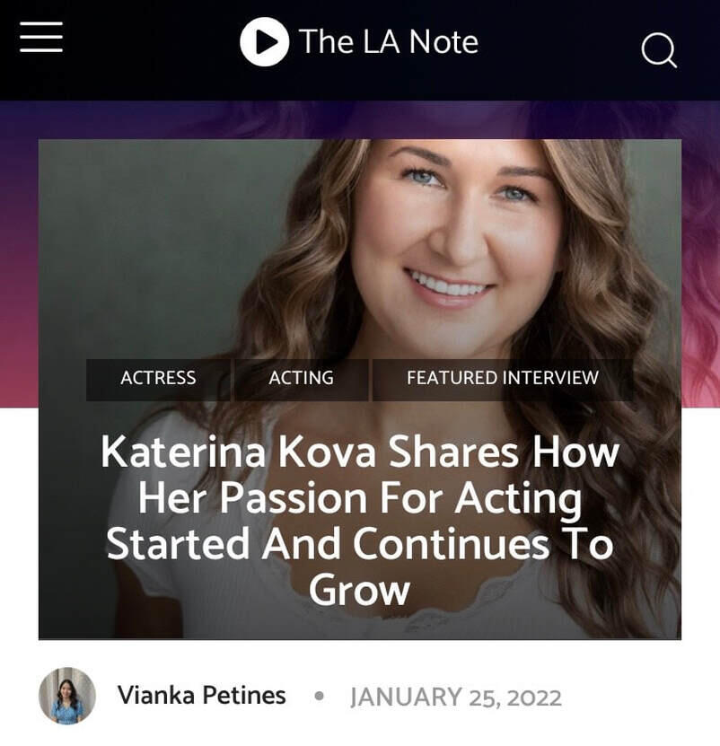 Featured Interview — LA Note Magazine: Katerina Kova on craft, discipline, and cinematic storytelling Featured Interview — LA Note Magazine: Katerina Kova on craft, discipline, and cinematic storytelling